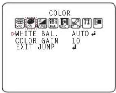 COLOR EXPD NCT NAVREF LOAN UNC SET EXT WHITE BAL. AUTO COLOR GAIN 10 EXIT JUMP