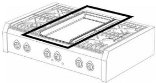 Line drawing of a rectangular electronic device with internal components and mounting holes (no text or symbols)