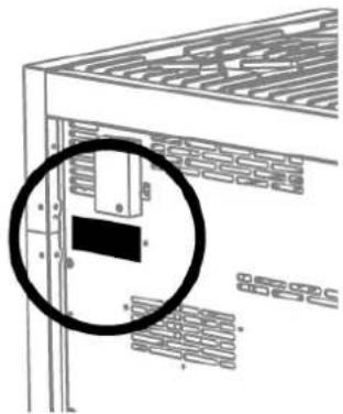 Architectural detail drawing showing wall and floor panels with a magnified inset (no text or symbols)