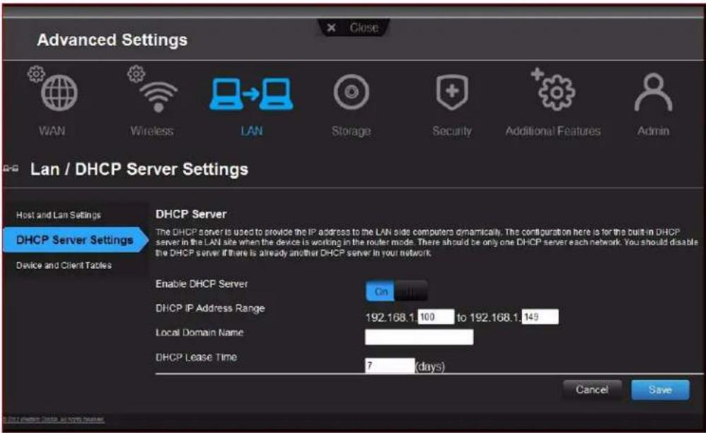 WESTERN DIGITAL My Net WDBWNJ0000NBL - To set up a DHCP Server on your My Net AC1300 Router: - 1
