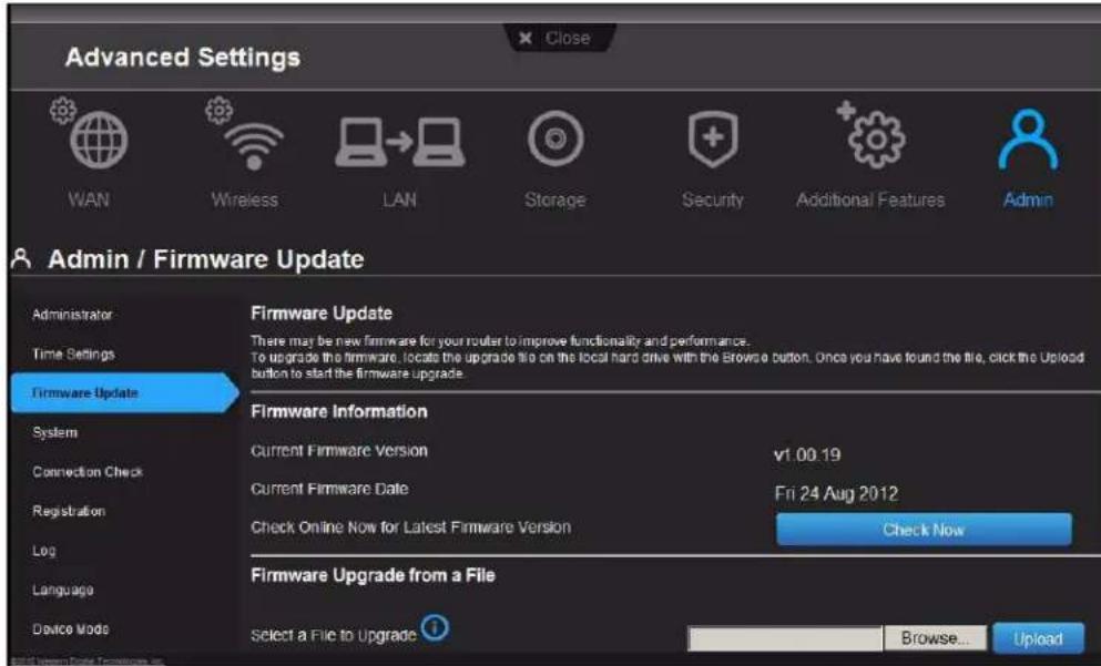 WESTERN DIGITAL My Net WDBWNJ0000NBL - Updating the Router's Firmware - 2