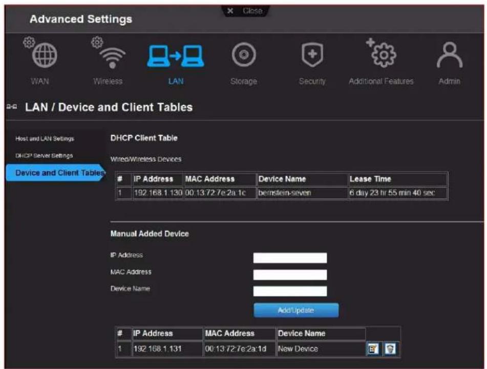 WESTERN DIGITAL My Net WDBWNJ0000NBL - To manually assign a DHCP IP address to a device: - 1