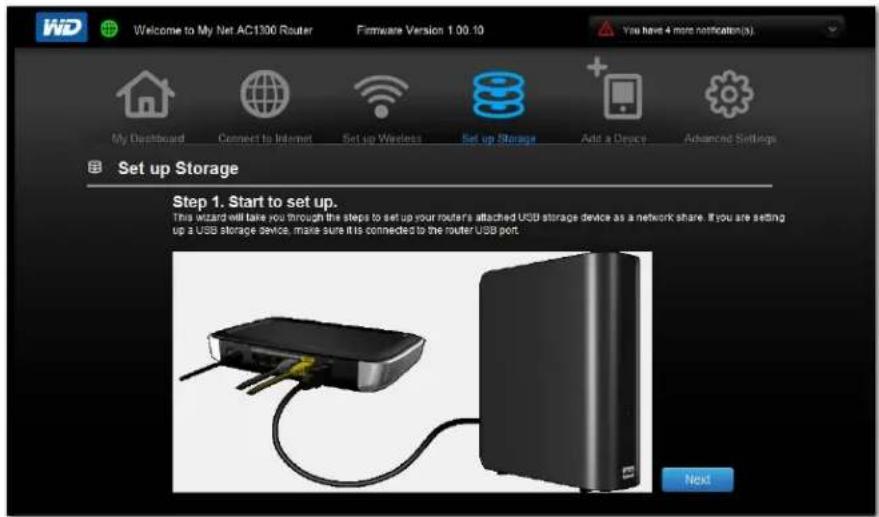 WESTERN DIGITAL My Net WDBWNJ0000NBL - Setting up External Storage - 2