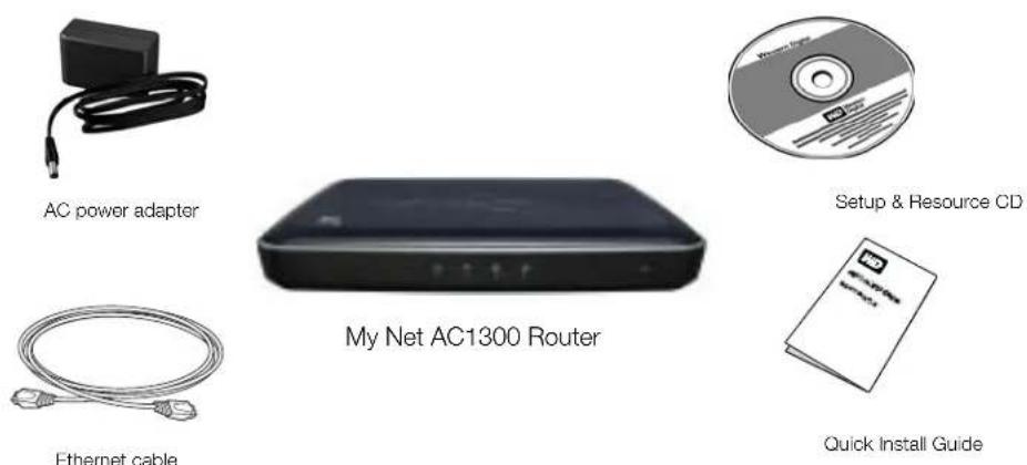 WESTERN DIGITAL My Net WDBWNJ0000NBL - Package Contents - 1