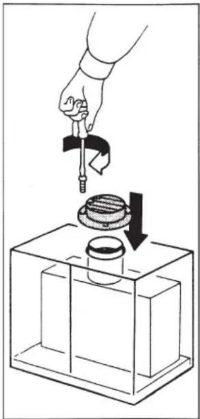 ZANUSSI TH500W - Securing the cooker hood to the wall cabinet - 1