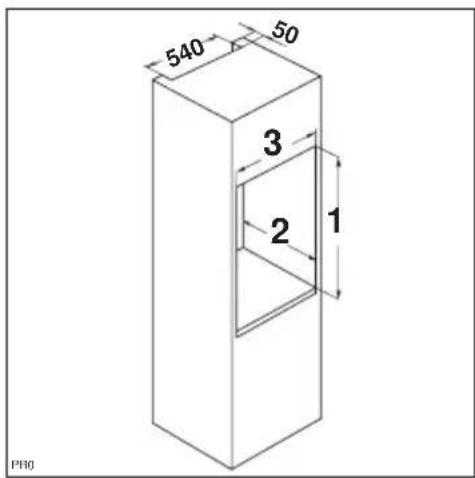 ZANUSSI ZBF 3094 - Dimensions of the recess - 1