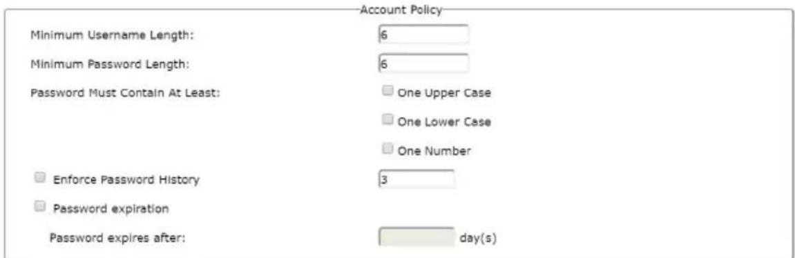 ATEN SN0108CO-AX-E - Account Policy - 1