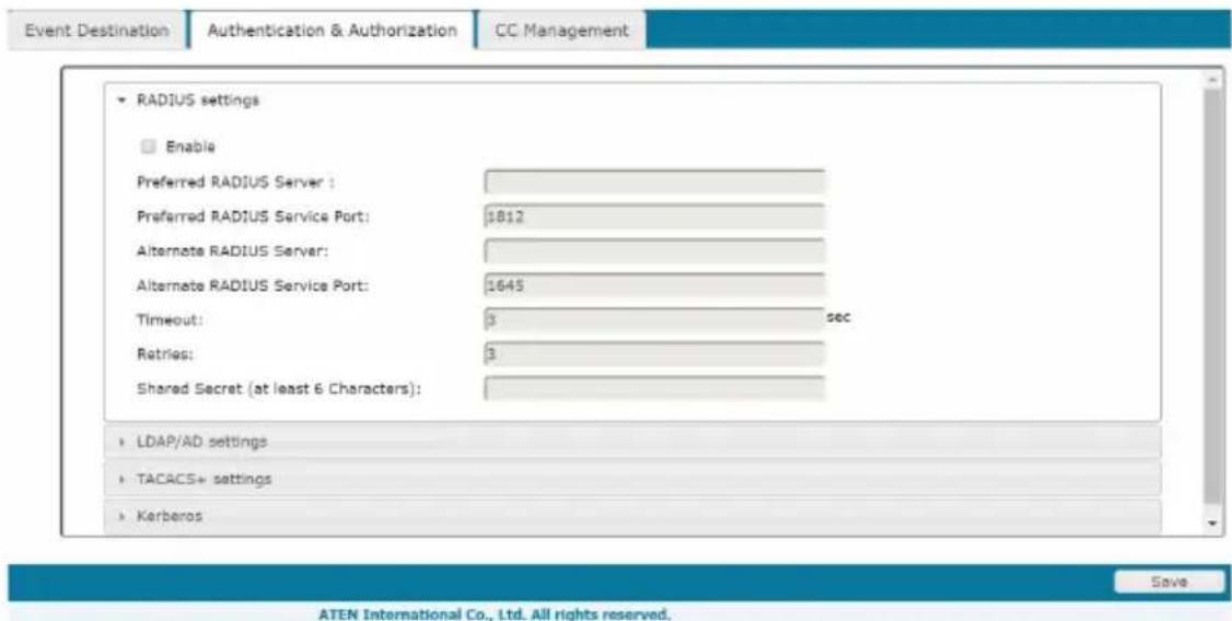 ATEN SN0108CO-AX-E - Authentication and Authorization - 1