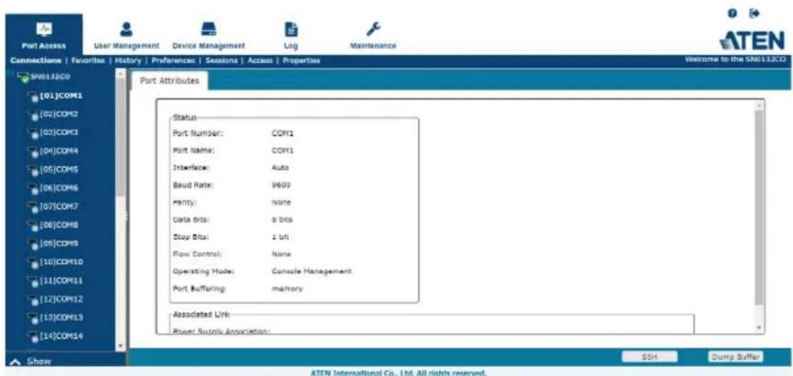 ATEN SN0108CO-AX-E - Port Attributes - 1