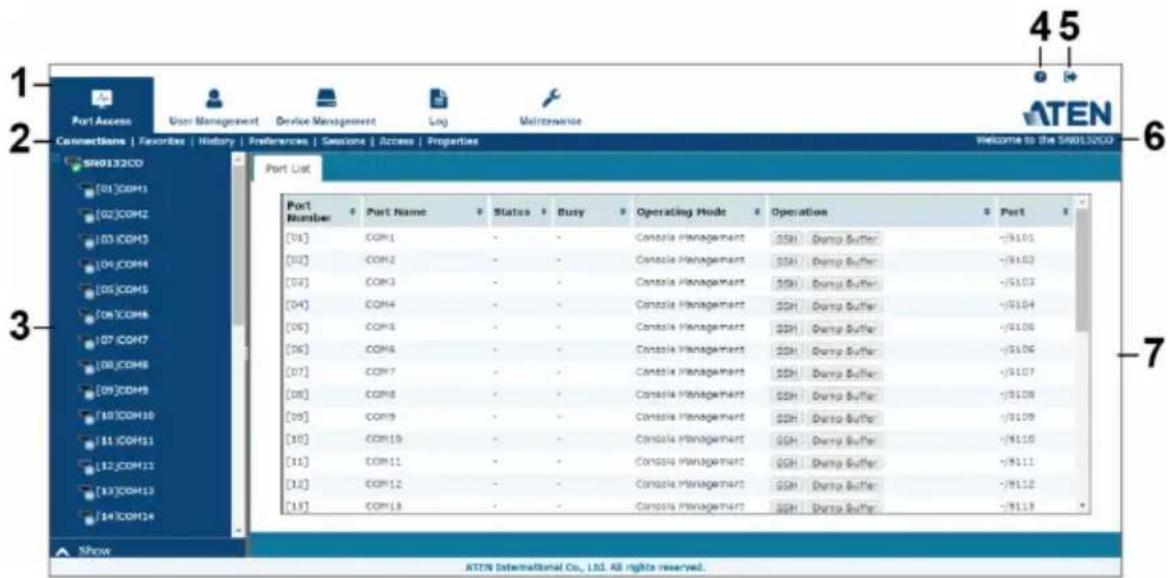 ATEN SN0108CO-AX-E - The Web Browser Main Page - 1