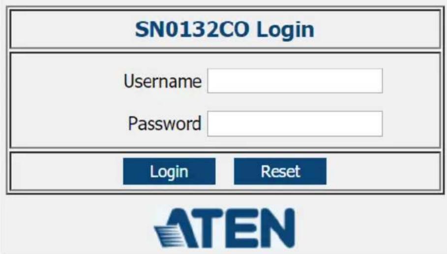 ATEN SN0108CO-AX-E - Web Browser Login - 1