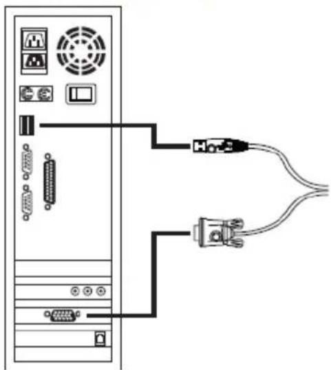 IOGEAR GCL1908W - KVM Cable Installation Diagrams - 1