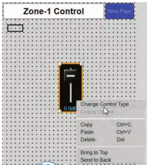 Zone-1 Control Next Page Change Control Type ... Linked Control... Copy Ctrl+C Paste Ctrl+V Delete Del Bring to Top Send to Back