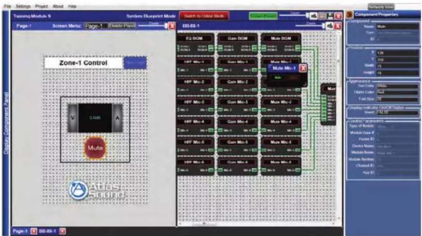 Training Module 9 System Blueprint Mode Switch to Online Mode Screen Menu: Page-1 Delete Panel BIS-88-1 EC BOM Gen BOM Muto BOM HBT Mic-1 Gen Mic-1 Muto Mic-1 HBT Mic-2 Gen Mic-2 Muto Mic-2 HBT Mic-3 Gen Mic-3 Muto Mic-3 HBT Mic-4 Gen Mic-4 Muto Mic-4 HBT Mic-5 Gen Mic-5 Muto Mic-5 HBT Mic-6 Gen Mic-6 Muto Mic-6 BIS-88-1 Muto BAS-88-1 Component Properties Name: Muto Type: X 138 Y 208 Width: 73 Height: 73 Appearance: Size Color: Offs Digital Color: Red Feed Size: 20 Display indicators: On/Off Scales: Insert: 73.12F Controller / Components Type of Module A Module Type F Focus B Device Name: Module Name: Module Number: Closed B Page-1 BIS-88-1