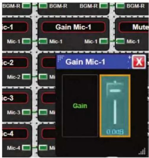 BGM-R BGM-R BGM-R BGM-R c-1 Gain Mic-1 Mute Mic-1 Mic-1 Mic-1 Mic-2 Gain Mic-1 X Mic-2 Mi c-3 Gain 0.0dB Mic-3 Mi ic-4 Mic-4 Mi