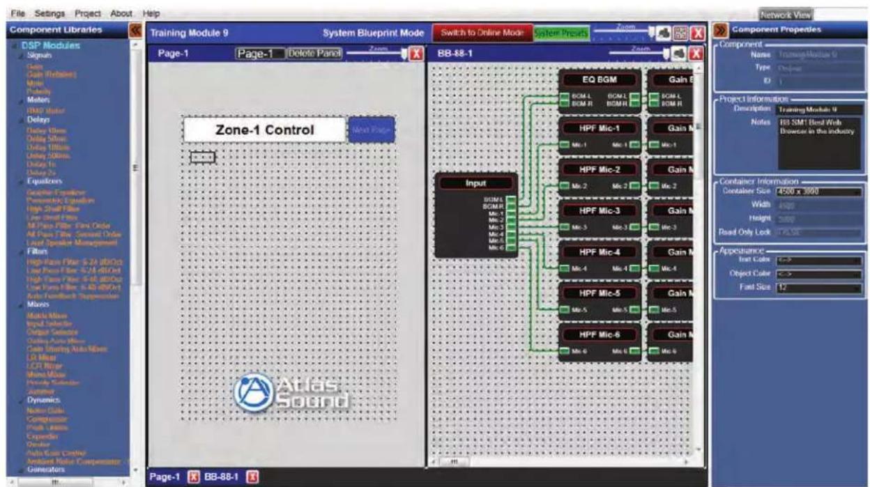 File Settings Project About Help Component Libraries DSP Modules Signals Cash Presses Main Picking Notes HDD Water Delay Delay 10ms Delay 20ms Delay 50ms Delay 10ms Delay 20ms Equations Geometric Equations Dynamic Equations High Small Filter Low Direct Filter All Pass Filter: Save Order All Pass Filter: Save Order Order Local Speaker Management Filters High-Face Filter: S-2A BDOs Low-Face Filter: S-2A BDOs High-Face Filter: S-4B BDOs Low-Face Filter: S-4B BDOs Auto-Fan/Back Suppression Modes Mode Mode Input Selectin Casing Gains Casing Auto Mode Cales Shining Auto Mixes LG Mixer LCD Mirror Mono Mode Fully Substrate System Dynamics Noise Grids Compensation Profit Unions Copplerio Orderer Auto Gain Control Ambient Noise Compensator Generators Training Module 9 System Blueprint Mode Switch to Online Mode System Presets Zoom Network View Page-1 Page-1 Delete Panel Zoom BB-88-1 Zoom Component Properties EQ EGM Gain M BCM L BCM L BCM L BCM R BCM R BCM R HPF Mic-1 Gain M Mic-1 Mic-1 Mic-1 HPF Mic-2 Gain M Mic-2 Mic-2 Mic-2 HPF Mic-3 Gain M Mic-3 Mic-3 Mic-3 HPF Mic-4 Gain M Mic-4 Mic-4 Mic-4 HPF Mic-5 Gain M Mic-5 Mic-5 Mic-5 HPF Mic-6 Gain M Mic-6 Mic-6 Mic-6 Input BCM L BCM L BCM L BCM L BCM R BCM R BCM R HPF Mic-1 Gain M Mic-1 Mic-1 Mic-1 HPF Mic-2 Gain M Mic-2 Mic-2 Mic-2 HPF Mic-3 Gain M Mic-3 Mic-3 Mic-3 HPF Mic-4 Gain M Mic-4 Mic-4 Mic-4 HPF Mic-5 Gain M Mic-5 Mic-5 mic-5 HPF Mic-6 Gain M Mic-6 Mic-6 Mic-6 Page-1 BB-88-1 Project Information Training Module 9 Description Training Module 9 Notes RB-SM1 Real Web Browser in the industry Container Information Container Size 4500 x 3000 Width 4500 Height 500 Read Only Lock Appliance Inlet Colors <-> Object Color <-> Font Size 12