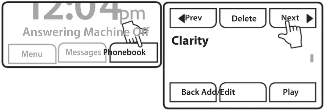 Clarity Sempre - Phonebook dialing - 1