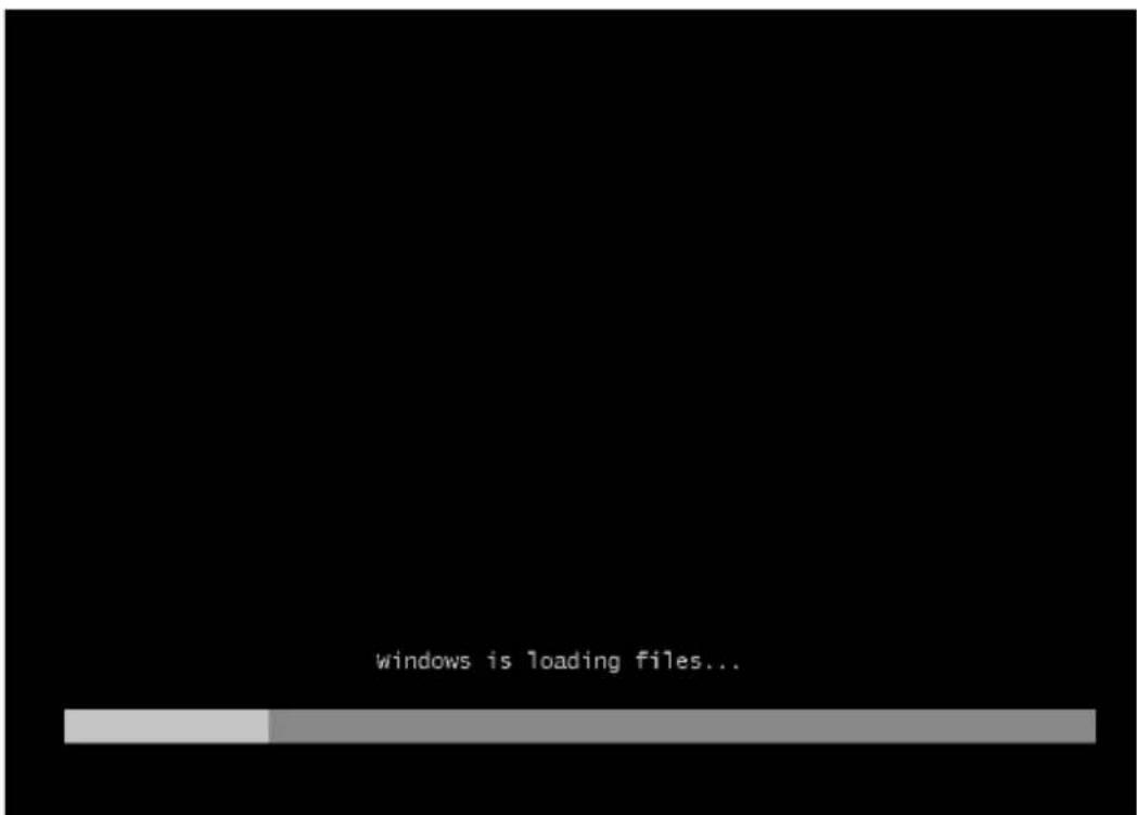 windows is loading files...