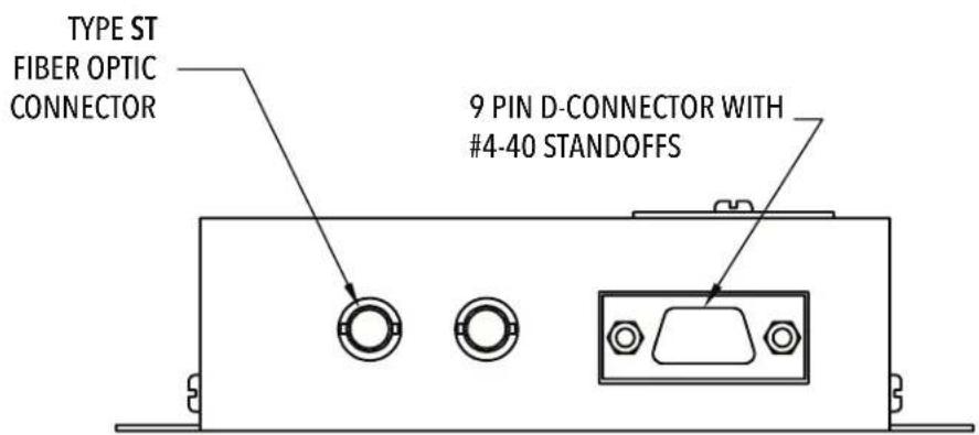 TYPE ST FIBER OPTIC CONNECTOR 9 PIN D-CONNECTOR WITH #4-40 STANDOFFS