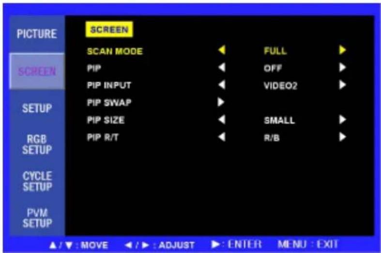 ORION Value 20PVMVE - Screen Menu - 1