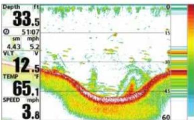 HUMMINBIRD 800 - Sonar Colors and Bottom View - 3