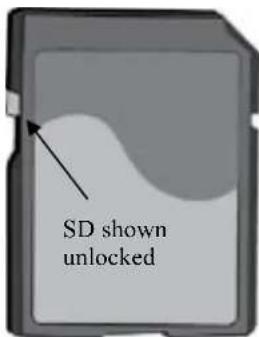 SD shown unlocked