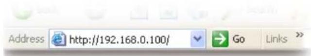 Address http://192.168.0.100/ Go Links »