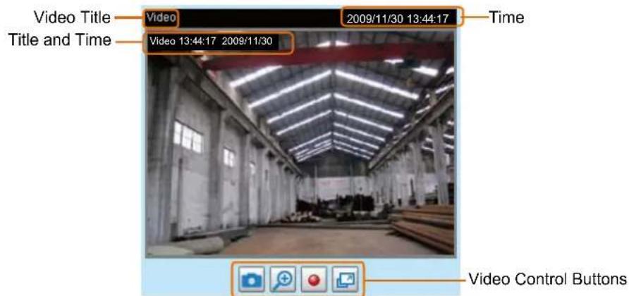 Video Title Title and Time Video 13:44:17 2009/11/30 2009/11/30 13:44:17 Time Video 13:44:17 2009/11/30 Video Control Buttons