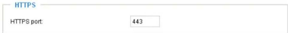 HTTPS HTTPS port: 443