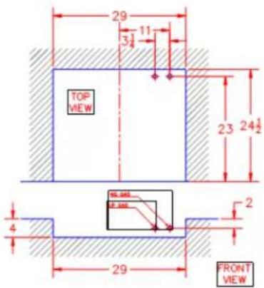 LYNX Sonoma LSMKM - CUTOUT SPECIFICATIONS - 3