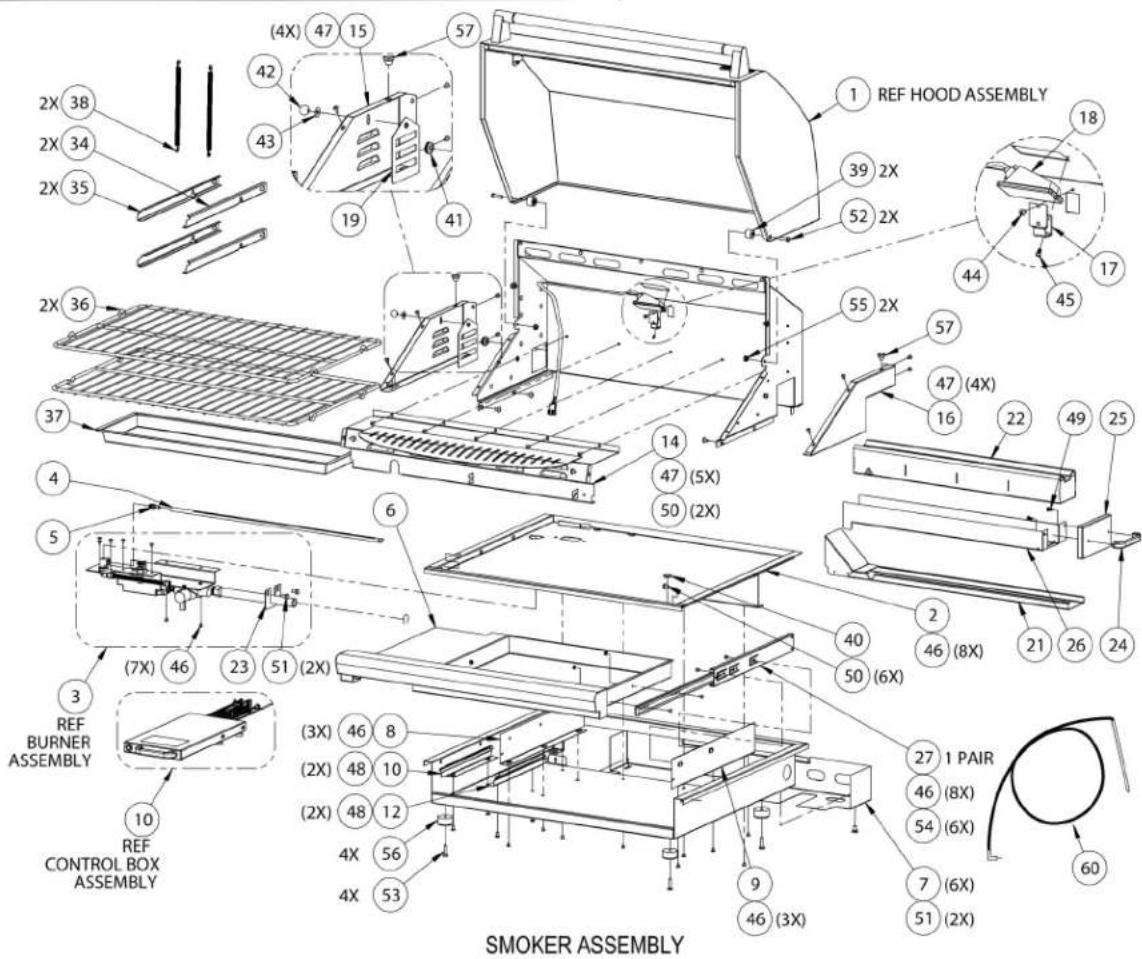 LYNX Sonoma LSMKM - EXPLODED PARTS DIAGRAM - 1
