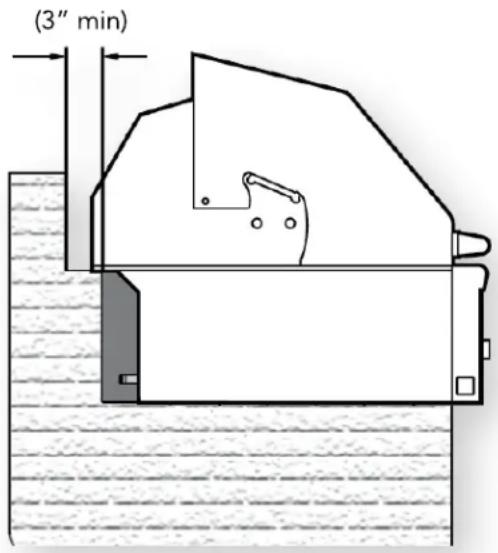 LYNX SmartGrill SMART30F - REAR HOOD CLEARANCE - 1