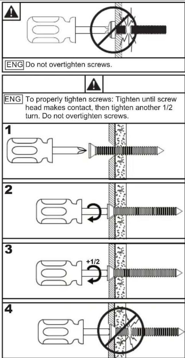 Peerless-AV DS-LEDTK-8S - WARNING - 2