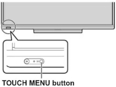 SHARP AQUOS Board PN--L603WA - Press the TOUCH MENU button. - 1