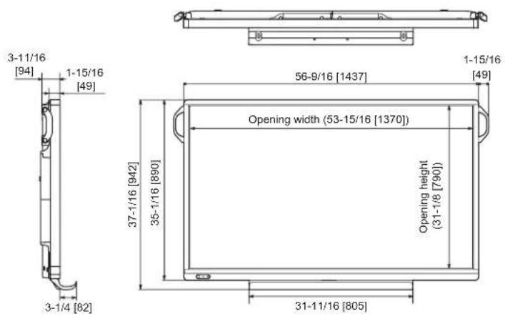 SHARP AQUOS Board PN--L603WA - ■Dimensional Drawings - 3