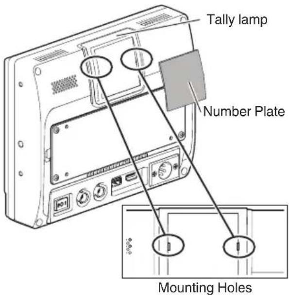 JVC VF-HP900 - Attaching the Number Plate - 1