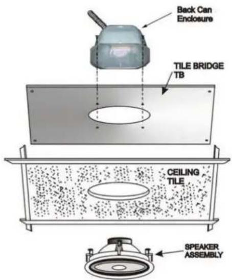 OWI AMP-BT2SIC5 - The Quick and Easy Way to Install the OWI TB (Tile Bridge) and the Backcan Enclosure with a 6-1/2" or 5-1/4" OWI In-Ceiling Speaker. - 9