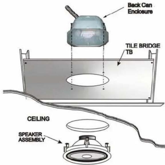 OWI AMP-BT2SIC62SVC - Backcan Enclosure with a 6-1/2" or 5-1/4" OWI In-Ceiling Speaker. - 4
