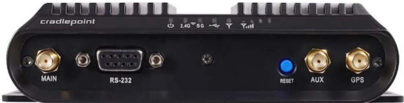 cradlepoint MAIN RS-232 24G 5G RESET AUX GPS