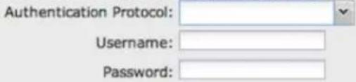 Authentication Protocol: Username: Password: