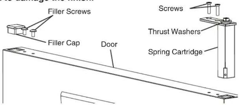 Hoshizaki CRMR72-D6 - Upper Hinge Bracket Removal and Spring Cartridge Relocation - 2