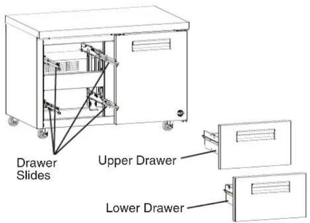 Hoshizaki CRMR72-D6 - Drawer and Drawer Frame Removal - 3