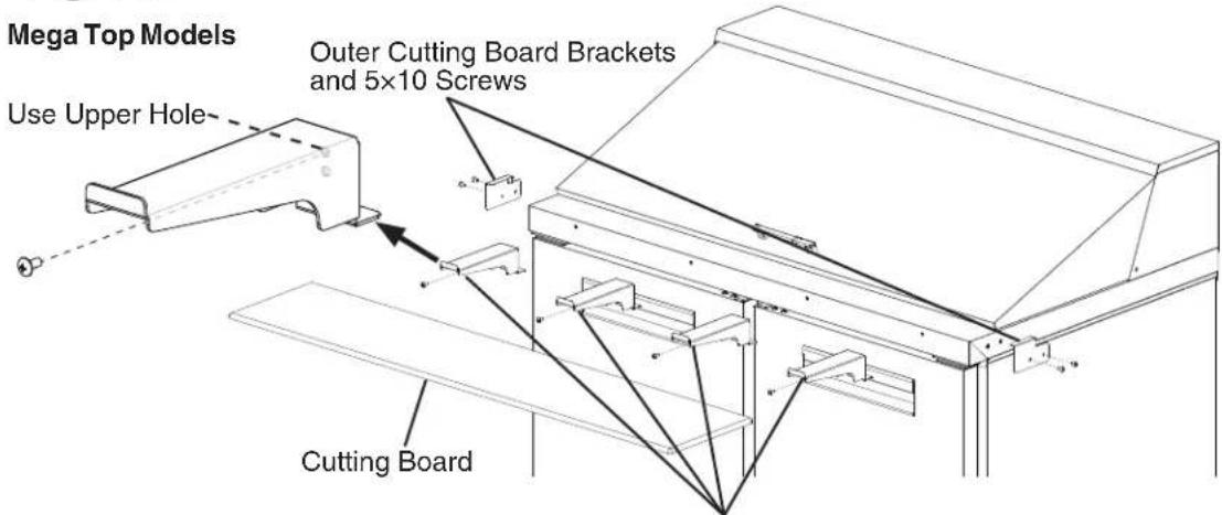Hoshizaki CRMR72-D6 - Attach the Cutting Board Brackets and Cutting Board (Prep Table Models) - 2