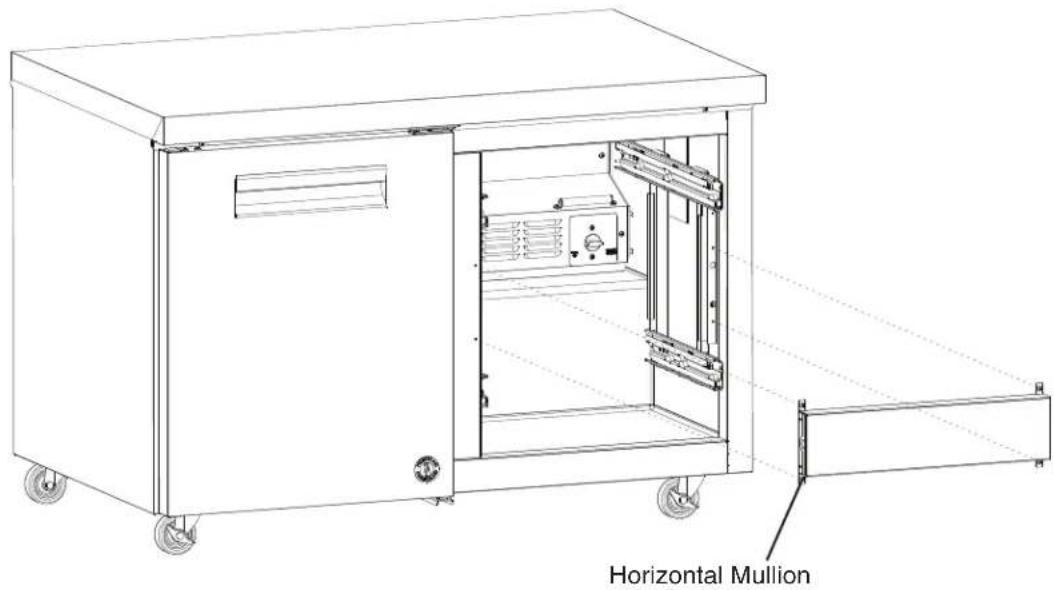 Hoshizaki CRMR60-D4 - Horizontal Mullion Replacement - 1