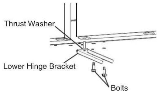Hoshizaki CRMR60-D4 - Door and Lower Hinge Removal and Relocation - 4