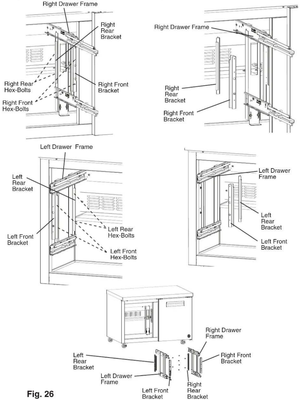 Hoshizaki CRMR60-D4 - Drawer and Drawer Frame Removal - 5