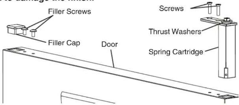 Hoshizaki CRMR60-D4 - Upper Hinge Bracket Removal and Spring Cartridge Relocation - 2