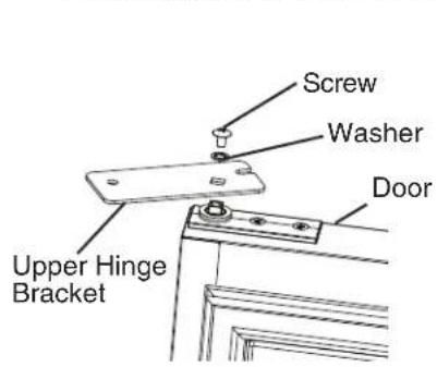 Hoshizaki CRMR60-D4 - Upper Hinge Bracket Removal and Spring Cartridge Relocation - 1