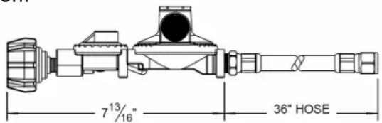 7¹³/¹⁶" 36" HOSE
