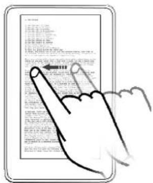 Illustration of a hand pointing at a tablet screen displaying a text document with an arrow and date information.